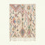 Ivory Azilal rug Amarg with pastel zigzag symbols, full rug view