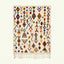 Ivory Azilal rug Amezri with multicolor symbol mosaic, full rug view