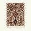 Ivory Azilal rug Tifin with burgundy diamond lattice, full rug view
