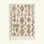 Ivory Azilal rug Tigmi with pastel diamond grid, full rug view