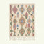 Ivory Azilal rug Tiwizi with pastel diamond columns, full rug view