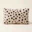 Ivory & Cocoa Moroccan wool lumbar pillow, Speckle Cocoa design, 14 x 24 in