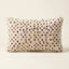 Ivory & Multicolor Moroccan wool lumbar pillow, Confetti Dense design, 14 x 24 in
