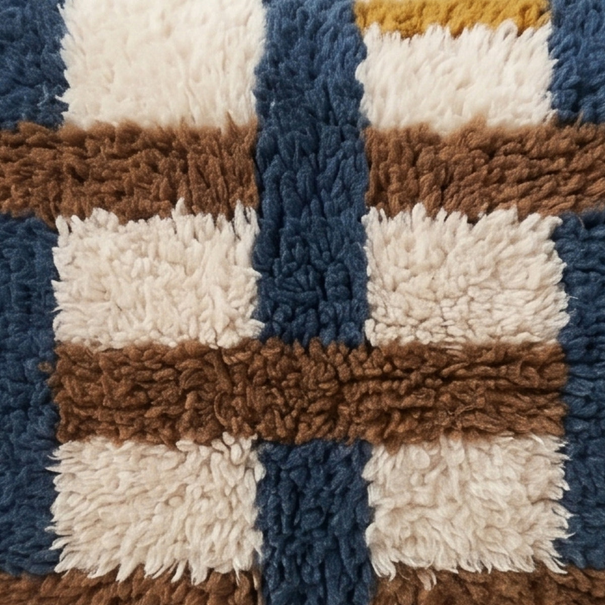 Close-up of the column weave pattern on the Tamda Moroccan wool pillow