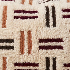 Close-up of the brick lattice pattern on the Iggi Moroccan wool pillow