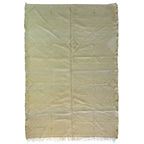 Ivory Zanafi kilim rug Iznagen with angular diamonds, full rug view