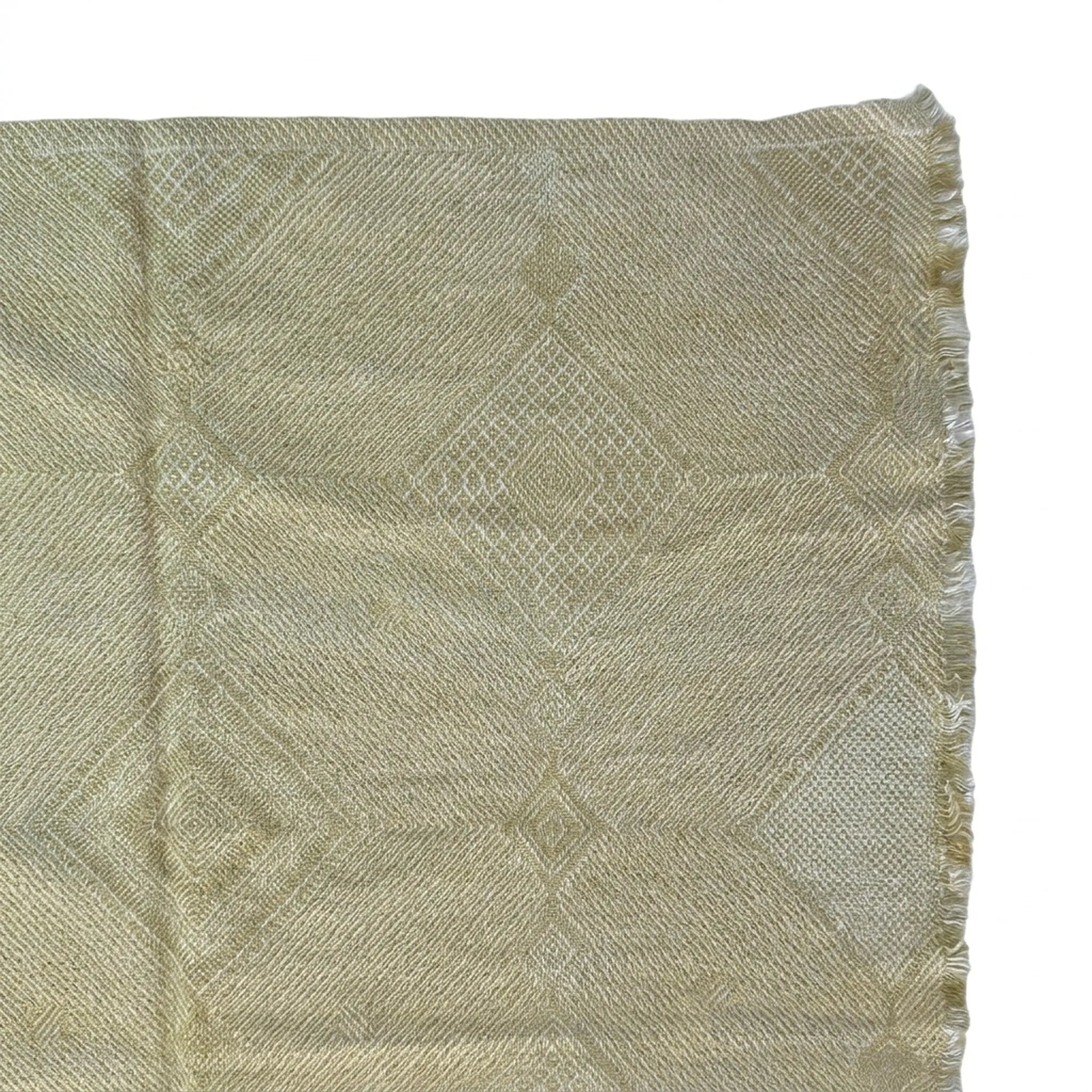 Ivory Zanafi kilim rug Iznagen with angular diamonds, weave detail