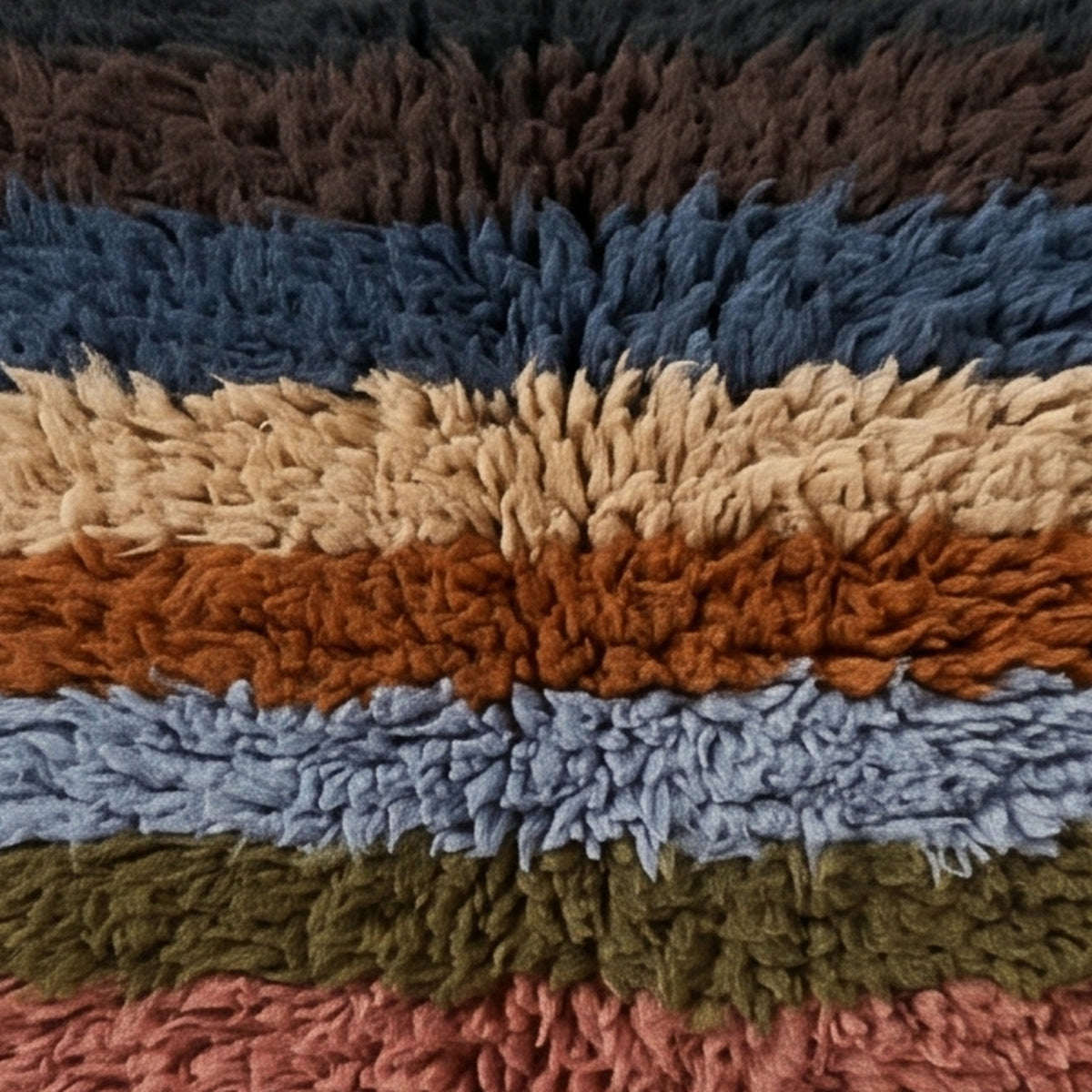 Close-up of the band stack pattern on the Tiwizi Moroccan wool pillow