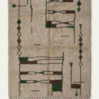 Border detail of the Tafra abstract linear rug.