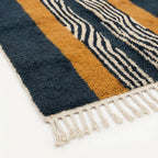 Close-up of the natural Atlas wool texture on the Tifrit rug.
