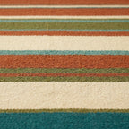 Teal Zanafi Kilim rug Nkob, natural wool flat-weave detail