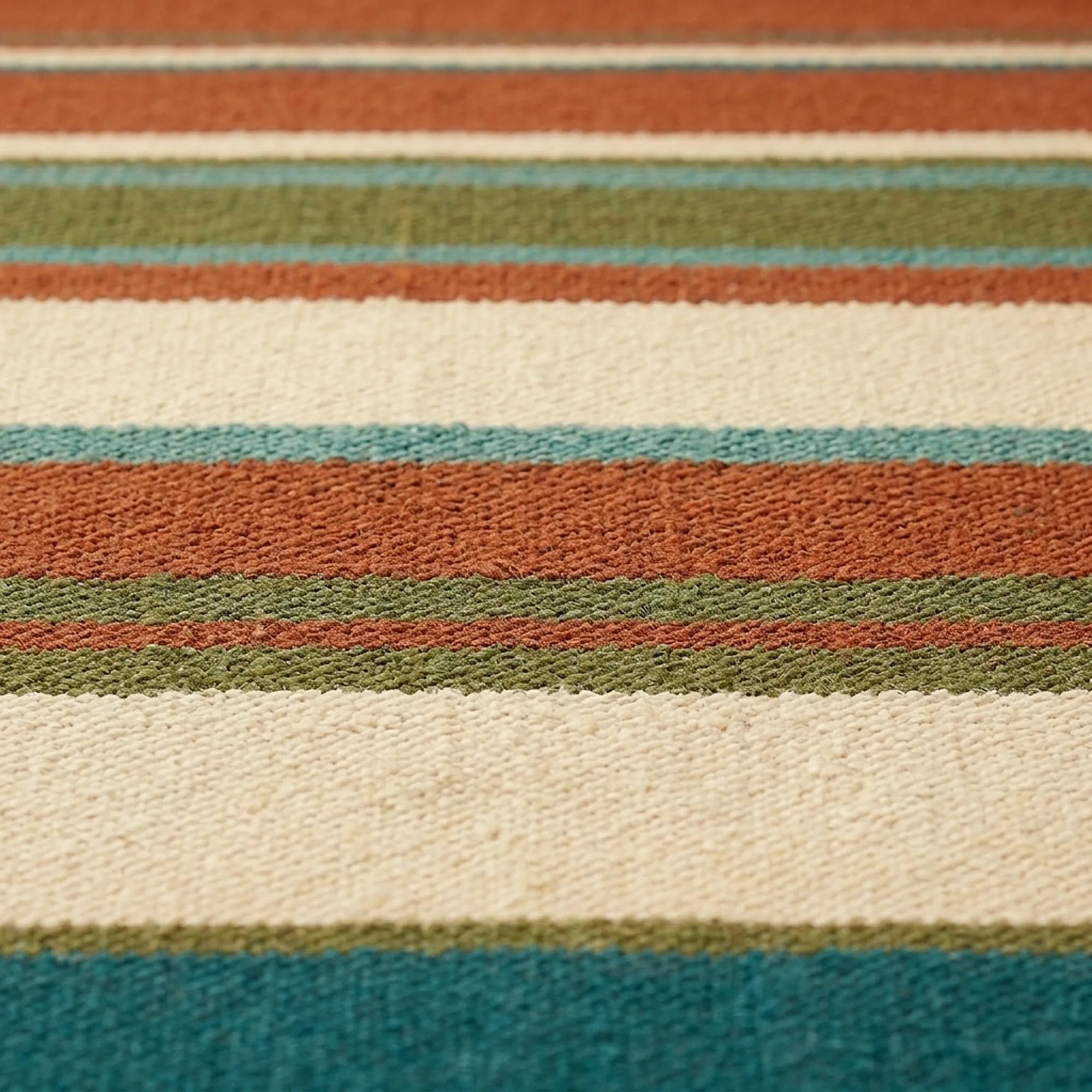 Teal Zanafi Kilim rug Nkob, natural wool flat-weave detail