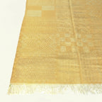 Ochre Zanafi kilim rug Imnane with checkered path, weave detail