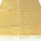 Ochre Zanafi kilim rug Imnane with checkered path, pattern detail