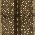Central stripe detail showing fine white dot line separating olive and fawn sections of scattered dot pattern