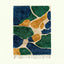 Teal & Navy Mrirt rug Tifara with organic color blocks, full rug view