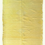 Pale Yellow Zanafi kilim rug Tirra with tonal chevron, weave detail