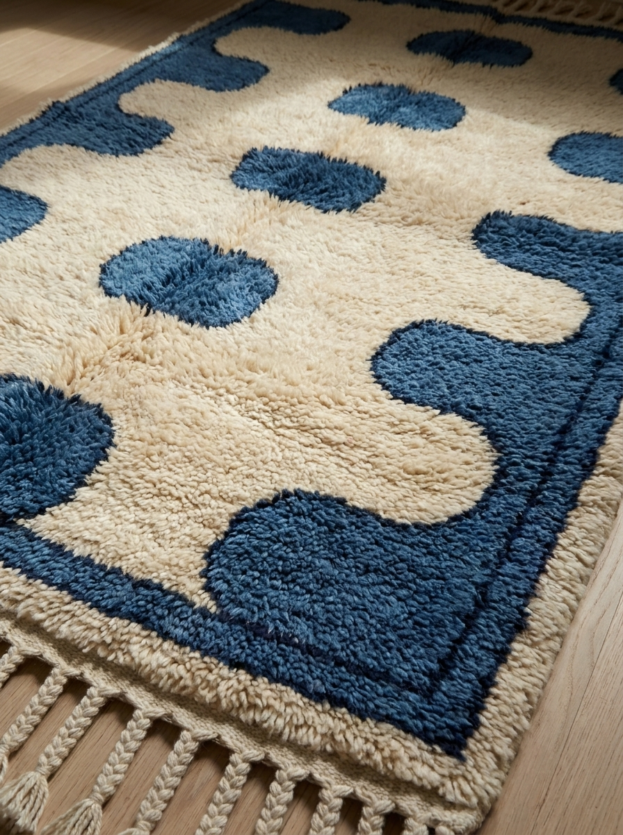 Azure Pathways with Soft Ivory Field — Lalla Amina