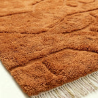 Terracotta Mrirt rug Tifzun, tonal organic contours pattern detail
