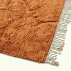 Terracotta Mrirt rug Tifzun, tonal organic contours raised pile detail