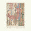 Rose Azilal rug Aylin with teal diamond geometry, full rug view