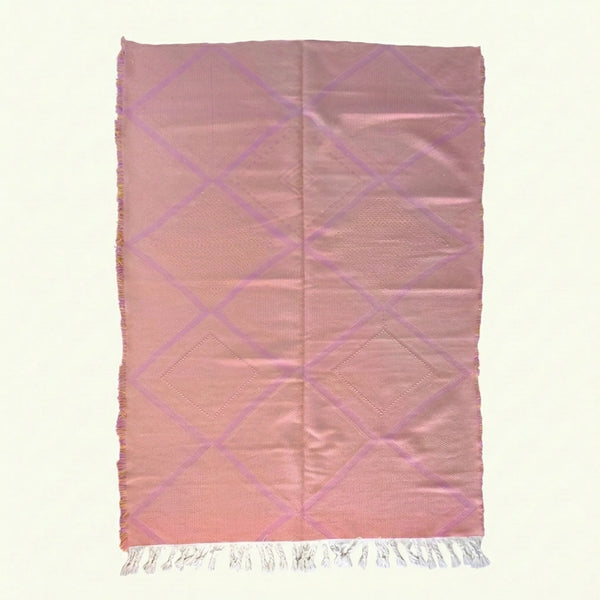 Rose Zanafi Kilim Rug – Lavender Diamonds – Tifoultoute