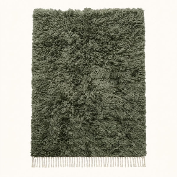 Tapis Mrirt Vert Sauge – Velours texturé – Talwit
