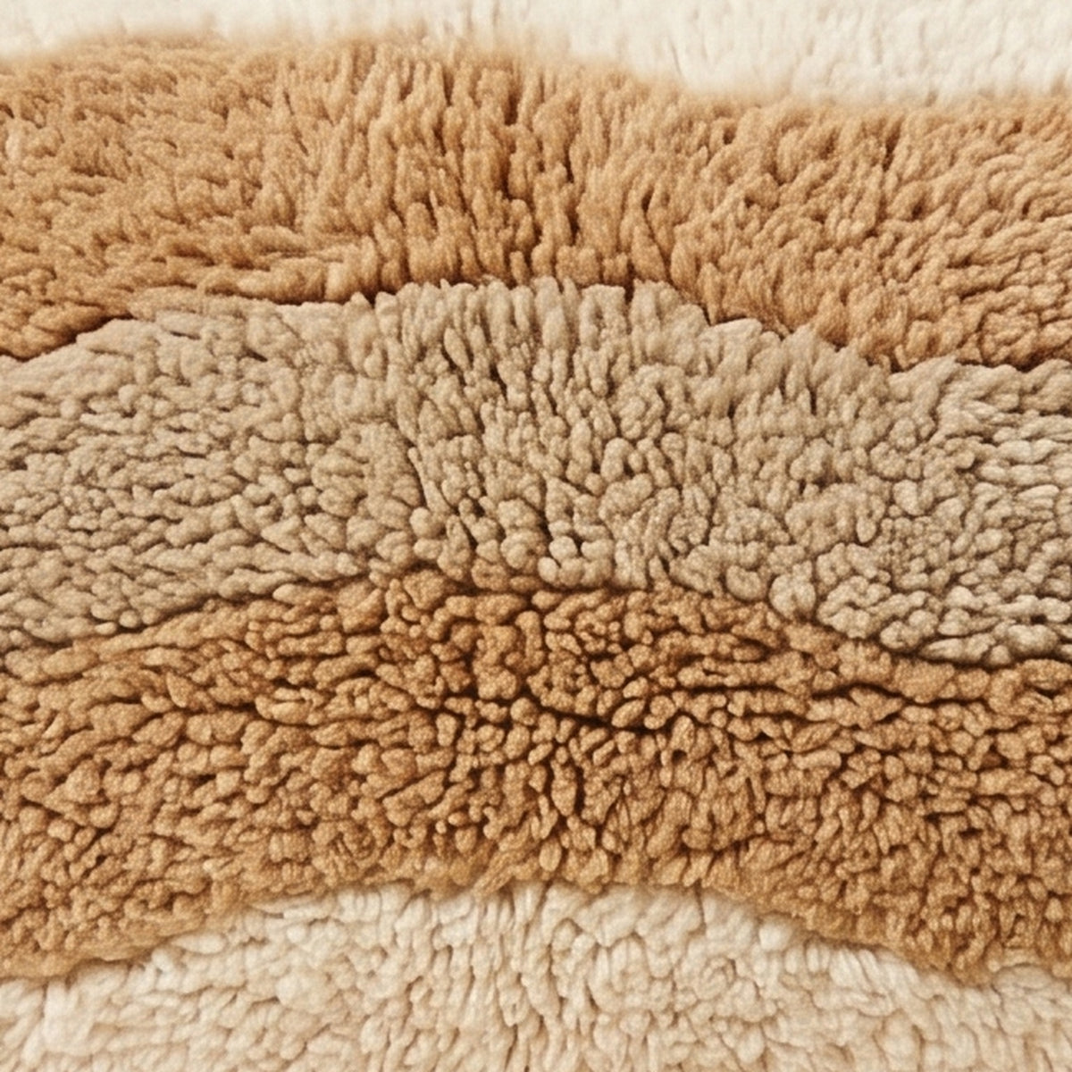 Close-up of the desert stripes pattern on the Tinariwen Moroccan wool pillow