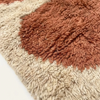 Tafra terracotta Beni Ourain rug border detail