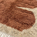 Tafra terracotta Beni Ourain rug pattern close-up