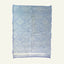 Blue Zanafi Kilim rug Tafraoute with framed diamond pattern, full rug view