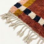 Tafukt terracotta Beni Ourain rug pattern detail