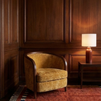 Tafukt terracotta Beni Ourain rug in a contemporary interior