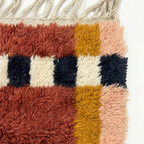 Tafukt terracotta Beni Ourain rug wool softness detail