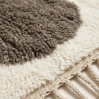 Tamda taupe Beni Ourain rug fringe detail