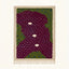 Burgundy Zanafi rug Tamellalt with dotted organic field, full rug view