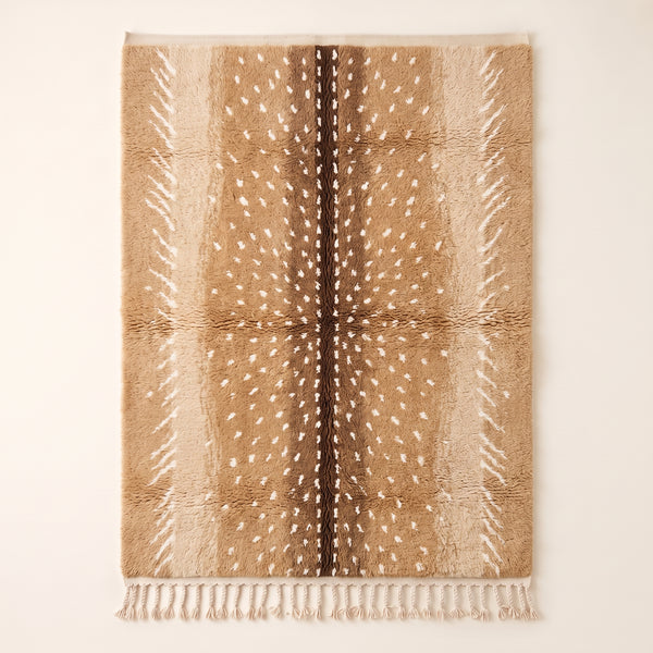 Tan & Chocolate Mrirt Rug – Spot Scatter – Menna