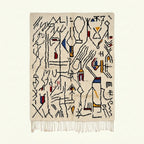 Tan Azilal Rug – Multicolor Abstract Pattern – Tafsut