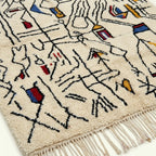 Tan Azilal Rug – Multicolor Abstract Pattern – Tafsut