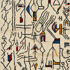 Tan Azilal Rug – Multicolor Abstract Pattern – Tafsut
