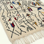 Tan Azilal Rug – Multicolor Abstract Pattern – Tafsut
