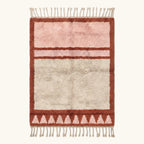 Tanirt blush Beni Ourain rug, full view