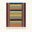 Terracotta Zanafi Kilim rug Taourirt with bordered color bands, full rug view