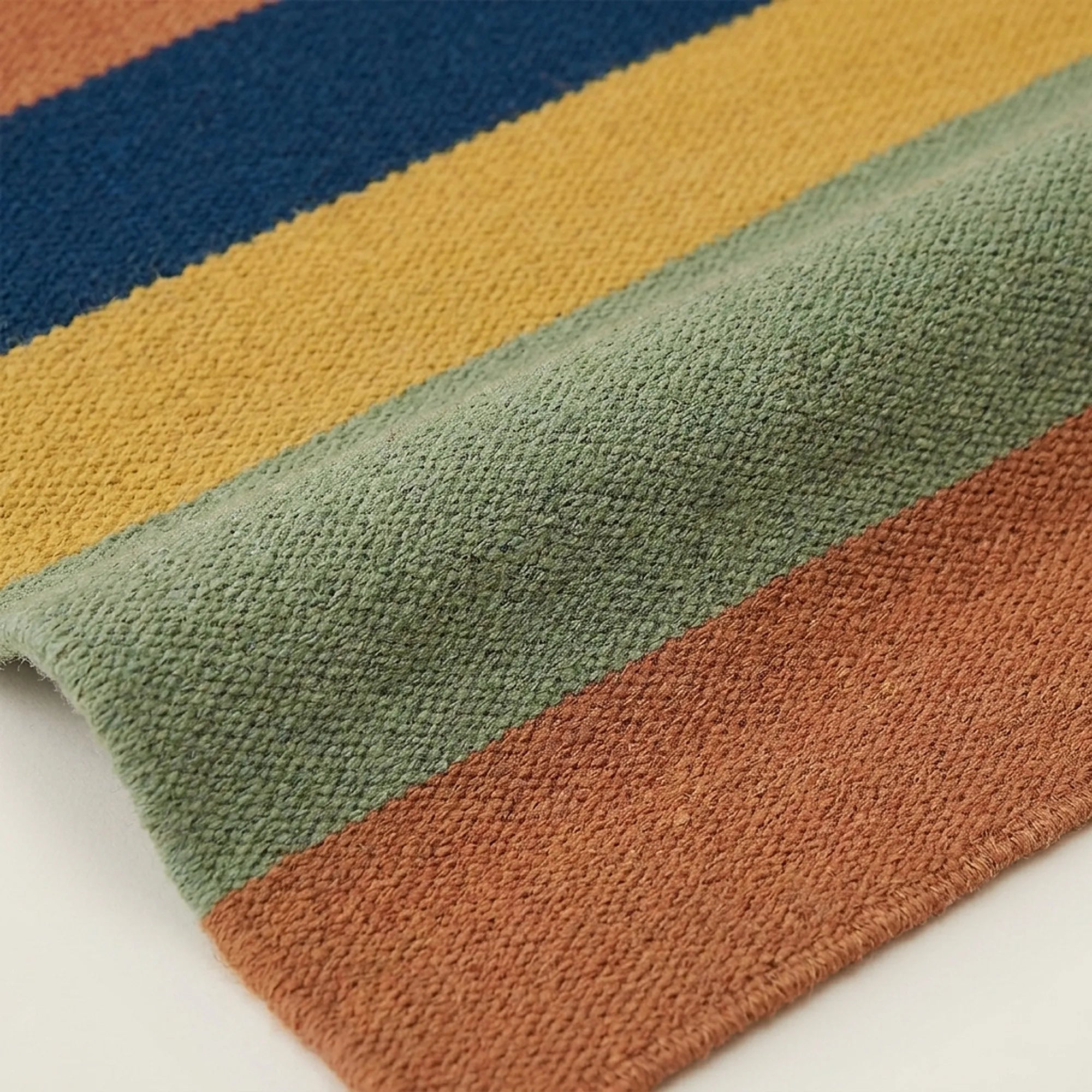 Terracotta Zanafi Kilim rug Taourirt, natural wool flat-weave detail