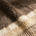 Taupe and ivory Beni Ourain rug detail
