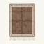 Full view of the Ayyur taupe and ivory Beni Ourain rug with a double border design.