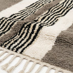 Close-up of the natural Atlas wool texture on the Imal rug.
