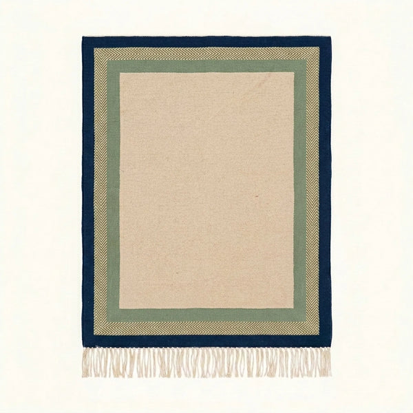 Ivory Zanafi Rug – Layered Border – Tazalt