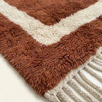 Tazdayt terracotta Beni Ourain rug pattern detail