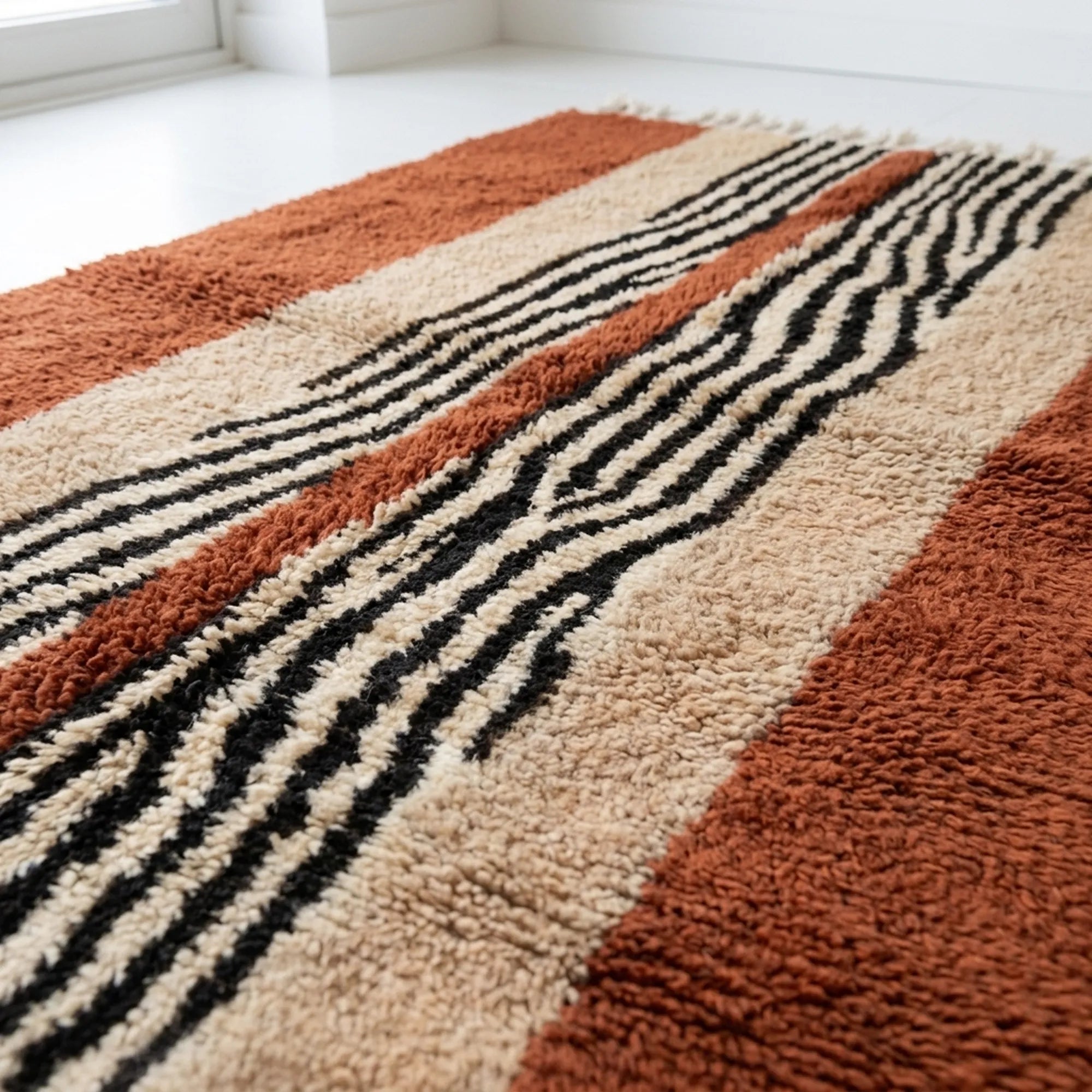 Craftsmanship detail of the Azar rug.